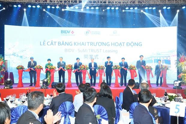 Lễ cắt băng khánh thành Công ty Cho thuê tài chính trách nhiệm hữu hạn BIDV - SuMi TRUST. (Nguồn: BIDV) Cho thuê tài chính: Biến tiềm năng thành cơ hội cho doanh nghiệp ảnh 2