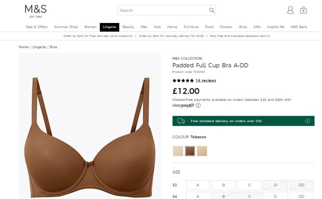 Hãng áo ngực M&S bị phàn nàn vì cách đặt tên 'phân biệt chủng tộc' ảnh 1