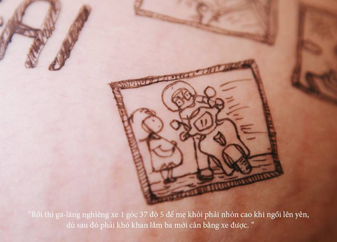 Ngắm bộ ảnh độc đáo "Ba kể con nghe" vẽ trên bụng bầu của vợ ảnh 7