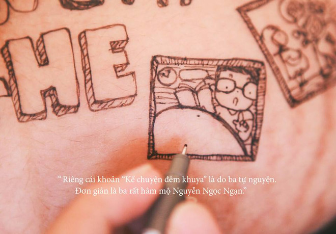 Ngắm bộ ảnh độc đáo "Ba kể con nghe" vẽ trên bụng bầu của vợ ảnh 9