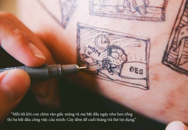 Ngắm bộ ảnh độc đáo "Ba kể con nghe" vẽ trên bụng bầu của vợ ảnh 10