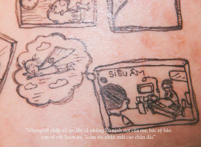 Ngắm bộ ảnh độc đáo "Ba kể con nghe" vẽ trên bụng bầu của vợ ảnh 17