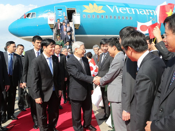 Tổng Bí thư tiếp lãnh đạo một số tập đoàn kinh tế hàng đầu Nhật Bản ảnh 1