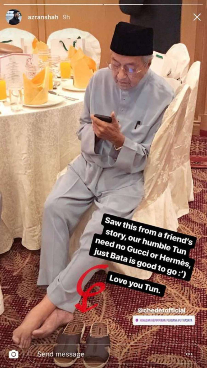 Đôi dép của Thủ tướng Mahathir khiến cộng đồng mạng dậy sóng ảnh 2