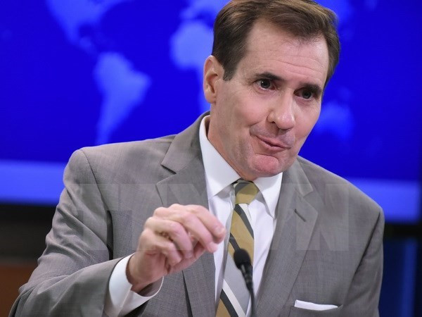 Người phát ngôn Bộ Ngoại giao Mỹ John Kirby. (Nguồn: AFP/TTXVN) Mỹ cảnh giác về năng lực tên lửa tiên tiến của Triều Tiên ảnh 1