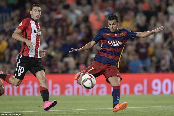 Trận gặp Bilbao là trận cuối của Pedro cho Barcelona. (Nguồn: AFP/Getty Images) Chuyển nhượng 18/8: Pedro đã đạt thỏa thuận cá nhân với M.U ảnh 1