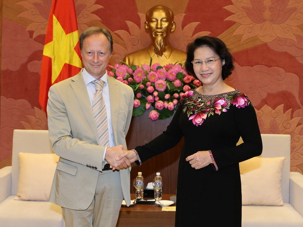 Chủ tịch Quốc hội tiếp Đại sứ EU, Anh và Bắc Ireland và Đức ảnh 1