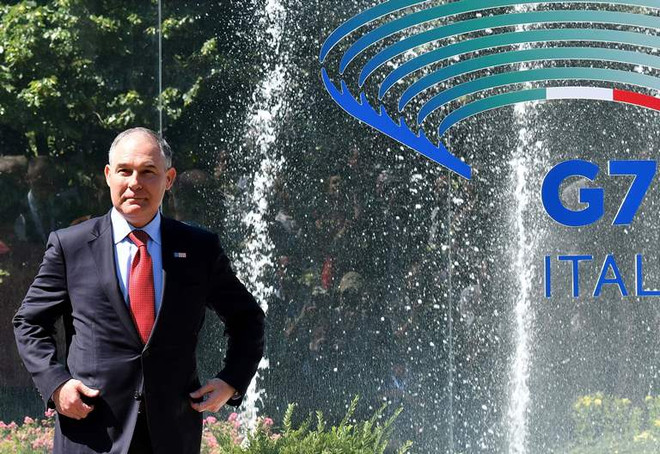 Lãnh đạo Cơ quan Bảo vệ Môi trường Mỹ (EPA) Scott Pruitt. (Nguồn: AFP/TTXVN) Mỹ không nhất trí về nhiều nội dung trong Tuyên bố chung của G7 ảnh 1