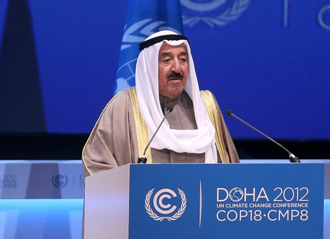 Quốc vương Kuwait Sheikh Sabah al-Ahmad Al-Sabah trong một sự kiện ở Doha, Qatar ngày 4/12/2012. (Nguồn: AFP/TTXVN) Quốc vương Kuwait cảnh báo hậu quả không mong muốn ở vùng Vịnh ảnh 1