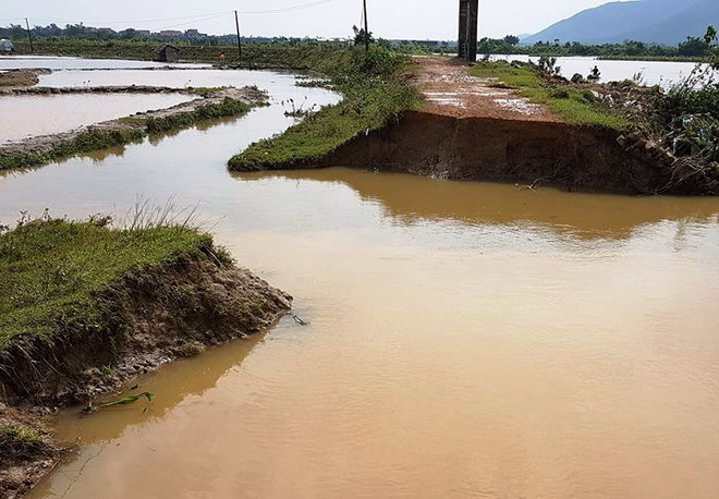 Quảng Bình: Mưa lũ kéo dài làm vỡ đê tại huyện Bố Trạch ảnh 1