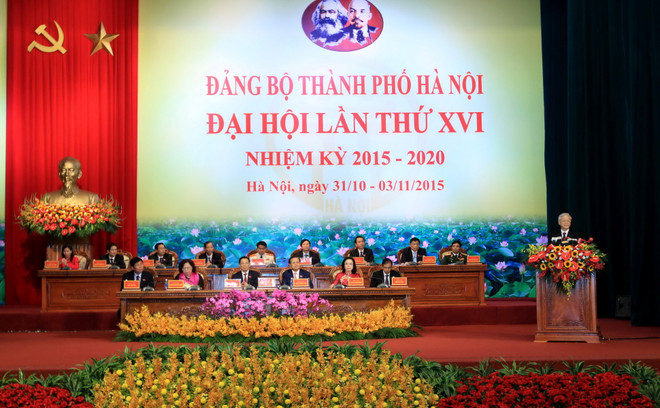 Khai mạc Đại hội đại biểu Đảng bộ thành phố Hà Nội lần thứ XVI ảnh 1