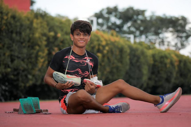 SEA Games 31: Giấc mơ chinh phục đường chạy 100m của VĐV Marc Louis ảnh 1