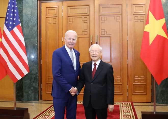Tổng Bí thư Nguyễn Phú Trọng hội đàm với Tổng thống Hoa Kỳ Joe Biden ảnh 1