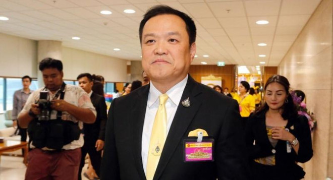 Phó Thủ tướng kiêm Bộ trưởng Y tế Thái Lan Anutin Charnvirakul. (Nguồn: nationthailand) Phó thủ tướng Thái Lan tình nguyện thử nghiệm vắcxin ngừa COVID-19 ảnh 1