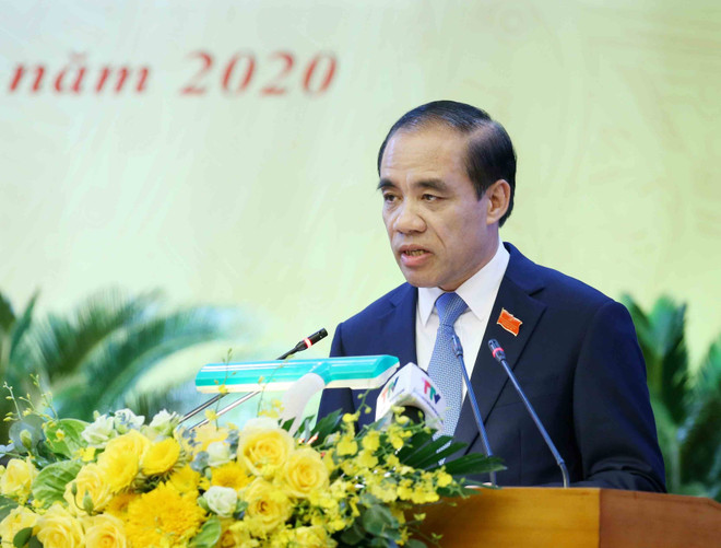 Ông Chẩu Văn Lâm,Ủy viên Trung ương Đảng, Bí thư Tỉnh ủy Tuyên Quang. (Ảnh: Phương Hoa/TTXVN) Ông Chẩu Văn Lâm tái đắc cử Bí thư Tỉnh ủy Tuyên Quang ảnh 1
