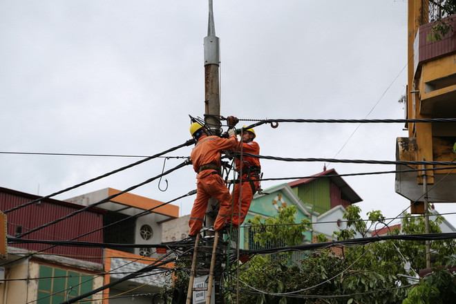 Khắc phục xong toàn bộ sự cố lưới điện trung áp sau bão số 1 ảnh 1