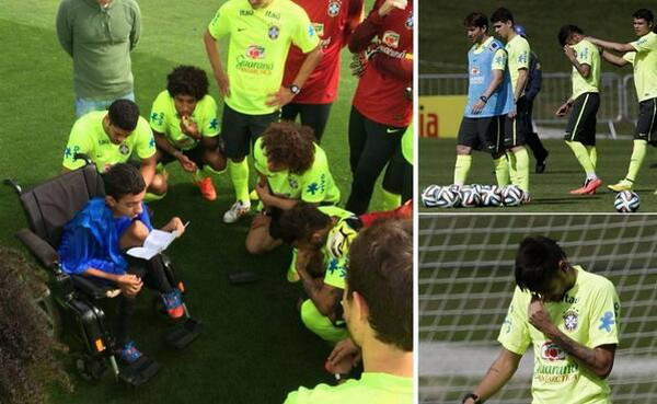 [Video] Cổ động viên nhí khuyết tật "dạy" Luiz kỹ năng tâng bóng ảnh 1