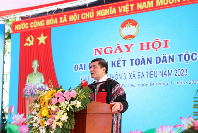 Đắk Lắk: Ngày hội Đại đoàn kết các dân tộc ở xã Ea Tiêu ảnh 2