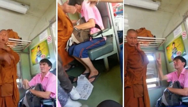 Nhà sư Thái Lan tát người ngoại quốc trên tàu hỏa gây phản cảm ảnh 1