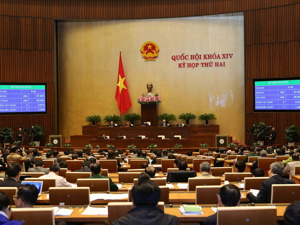 Quốc hội biểu quyết thông qua Nghị quyết về kế hoạch đầu tư công trung hạn giai đoạn 2016-2020. (Ảnh: Doãn Tấn/TTXVN) Quốc hội thông qua Nghị quyết về kế hoạch đầu tư công trung hạn ảnh 1