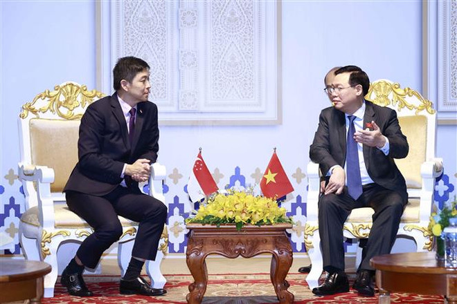 Chủ tịch Quốc hội Vương Đình Huệ gặp lãnh đạo QH, nghị viện các nước ảnh 1