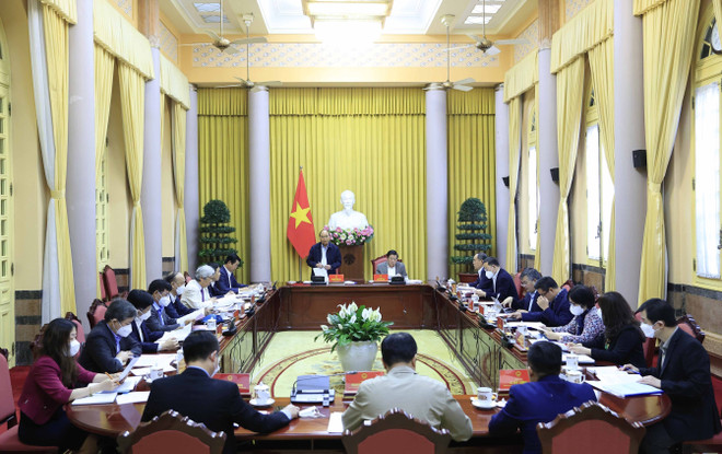 Chủ tịch nước làm việc với Tổ Biên tập Đề án Nhà nước pháp quyền ảnh 1