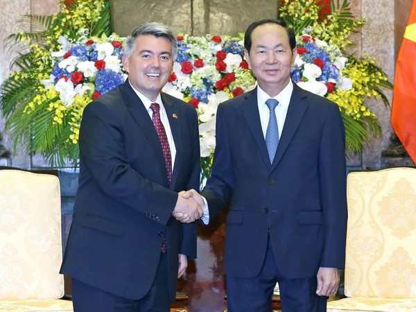 Chủ tịch nước Trần Đại Quang tiếp Thượng nghị sỹ Hoa Kỳ Cory Gardner ảnh 1