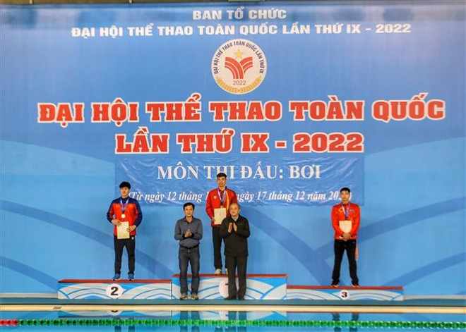 Xác lập kỷ lục quốc gia mới môn Bơi tại Đại hội Thể thao toàn quốc ảnh 1
