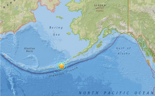 Động đất có độ lớn 6,2 tại Alaska, làm rung chuyển quần đảo Aleutian ảnh 1