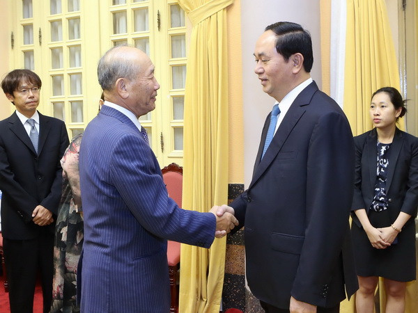 Chủ tịch nước Trần Đại Quang tiếp Phó Chủ tịch FEC Yoshihiko Nakagaki ảnh 1