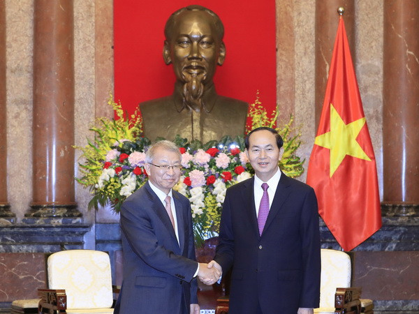 Chủ tịch nước Trần Đại Quang tiếp Chánh án Tòa án tối cao Hàn Quốc ảnh 1