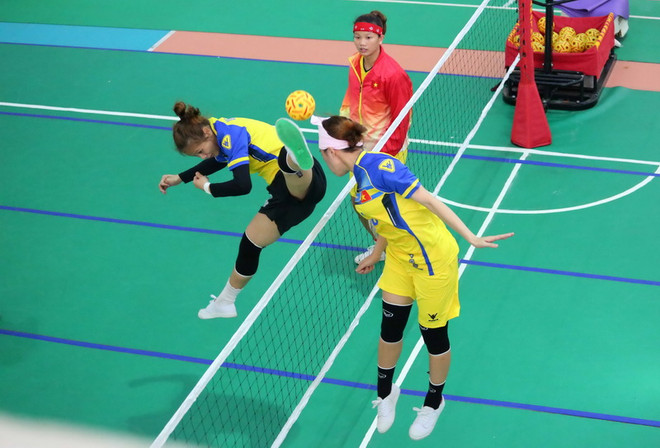 Thua Myanmar, tuyển cầu mây nữ Việt Nam ngậm ngùi giành HCB ảnh 1