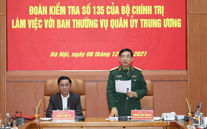 Đoàn Kiểm tra số 135 làm việc với Ban Thường vụ Quân ủy Trung ương ảnh 3