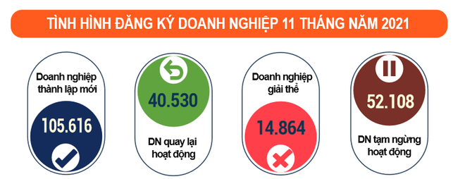 Tháng 11: Số doanh nghiệp quay trở lại hoạt động tăng 15,2% ảnh 2