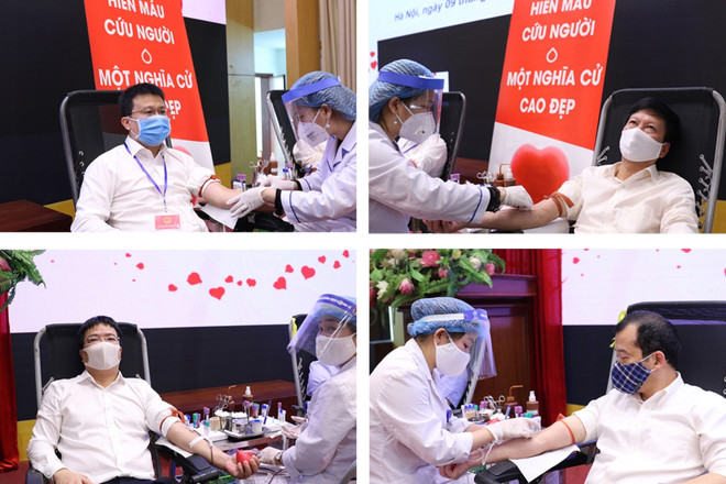 Bộ trưởng Trần Hồng Hà và cộng sự hiến máu tình nguyện trong mùa dịch ảnh 2