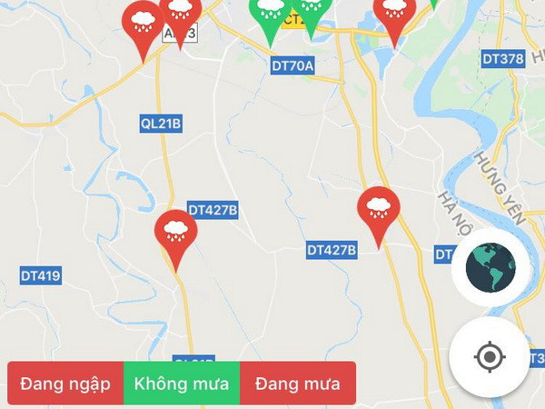 Ứng dụng điện thoại cảnh báo các tuyến đường ngập lụt tại Hà Nội ảnh 1