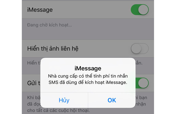 Thuê bao điện thoại phản ánh vì bị trừ tiền kích hoạt iMessage ảnh 1