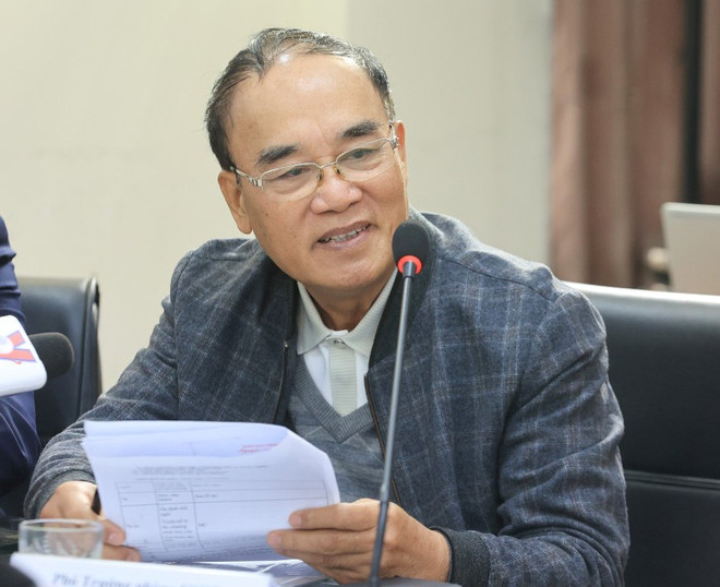 Ông Nguyễn Văn Lập, Giám đốc Bến xe Nước Ngầm phát biểu ý kiến tại buổi tọa đàm. (Ảnh: Việt Hùng/Vietnam+) vnp-lap-ben-xe-nuoc-ngam-9558.jpg