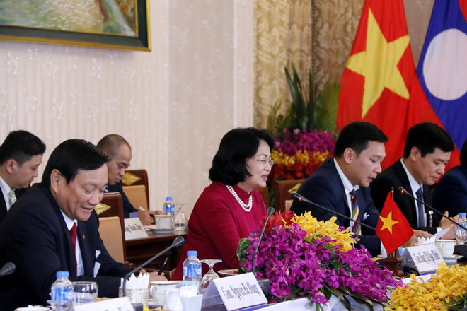 Phó Chủ tịch nước Đặng Thị Ngọc Thịnh thăm chính thức CHDCND Lào ảnh 3