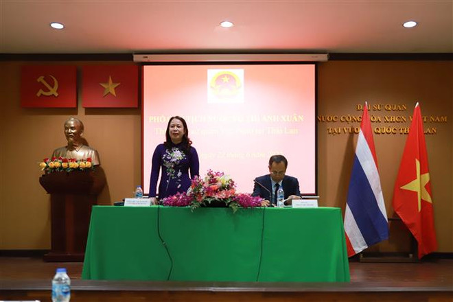Phó Chủ tịch nước Võ Thị Ánh Xuân thăm ĐSQ Việt Nam tại Thái Lan ảnh 1