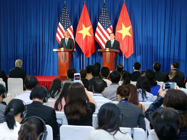 Chủ tịch nước và Tổng thống Barack Obama chủ trì họp báo quốc tế ảnh 1