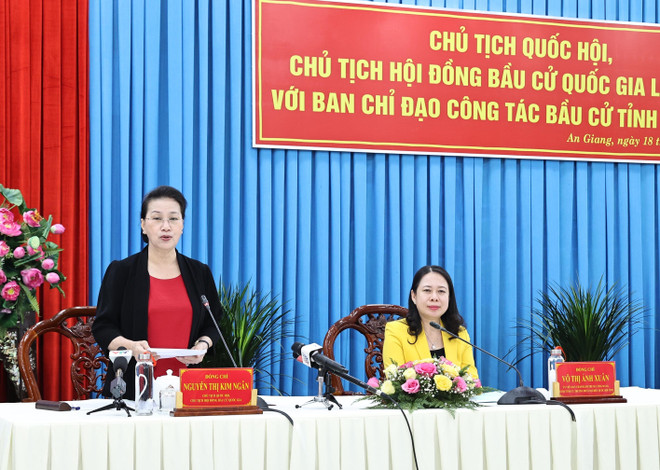 Chủ tịch Quốc hội đánh giá cao công tác chuẩn bị bầu cử của An Giang ảnh 1