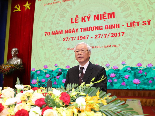 Lãnh đạo Đảng, Nhà nước dự lễ kỷ niệm 70 năm Ngày Thương binh-Liệt sỹ ảnh 1