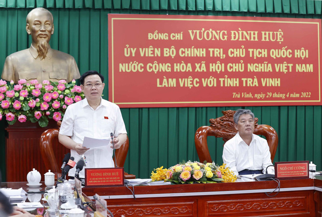 Chủ tịch Quốc hội làm việc với Ban Thường vụ Tỉnh ủy Trà Vinh ảnh 2