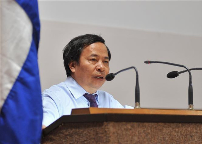 Giáo sư-tiến sỹ Nguyễn Hồng Sơn, Giám đốc Viện Khoa học Nông nghiệp Việt Nam phát biểu. (Ảnh: Lê Hà/TTXVN) Hợp tác sản xuất lúa gạo Việt Nam-Cuba bắt đầu chặng đường mới ảnh 1