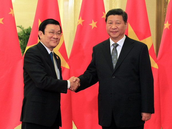 Chủ tịch nước gặp Chủ tịch Trung Quốc nhân dịp Hội nghị APEC ảnh 1