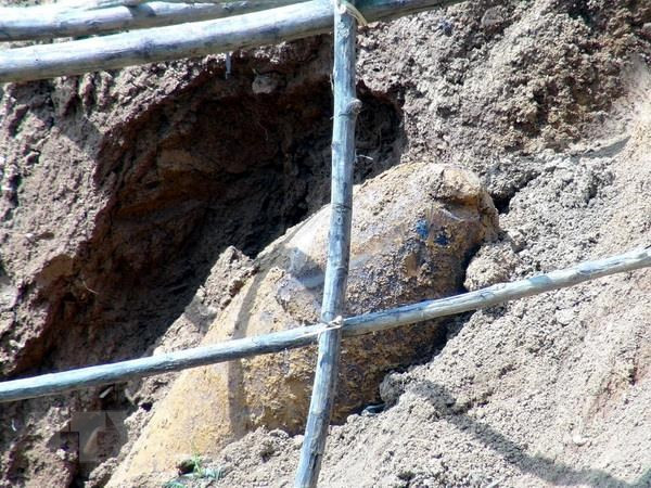 Cấm đường để xử lý một quả bom từ trường nổ chậm trên Quốc lộ 9B ảnh 1