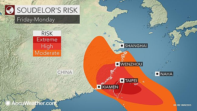 Đài Loan: Hàng nghìn người phải sơ tán do cơn bão Soudelor ảnh 1