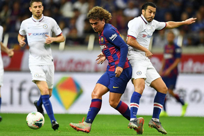 Griezmann mờ nhạt ở trận ra mắt. (Nguồn: AFP/Getty Images) Antoine Griezmann mờ nhạt, Barcelona bại trận trước Chelsea ảnh 1
