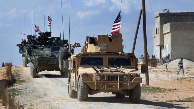Binh lính Mỹ ở Syria. (Nguồn: ABCNews) SOHR: Binh sỹ Mỹ và Nga xảy ra đụng độ ở miền Bắc Syria ảnh 1